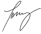 Tony Novelli's signature